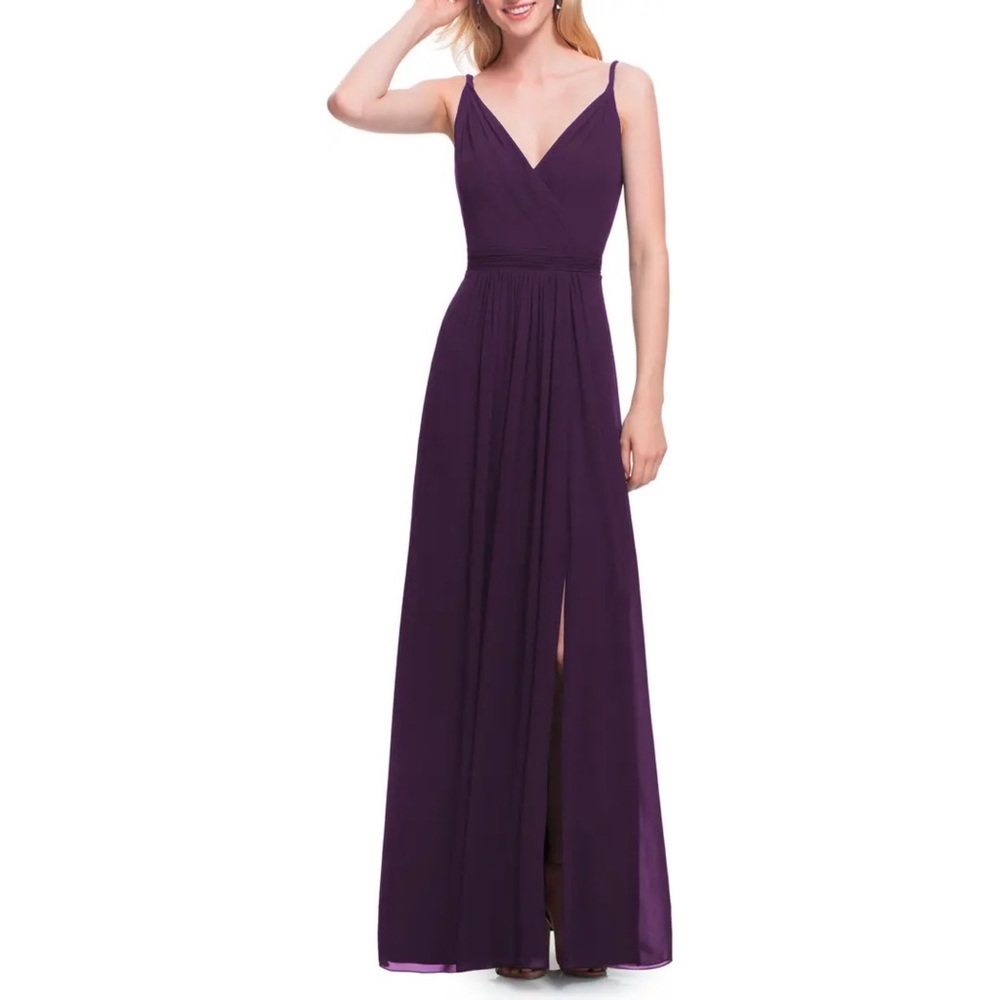 #levkoff BILL LEVKOFF Surplice Neck Chiffon A-Line Gown ❤️IN STORES❤️